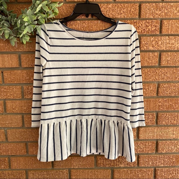Sonoma Tops - Sonoma Striped Peplum Top